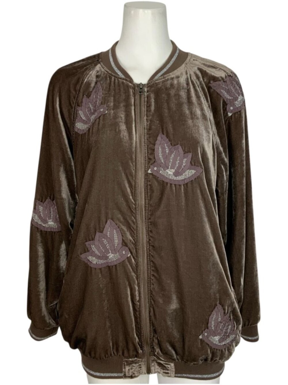 Anthropologie Hei Hei West End Velvet Bomber Jacket XS